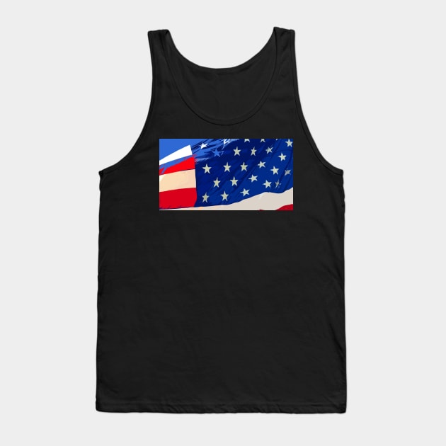 American flag face mask design A Tank Top by dltphoto